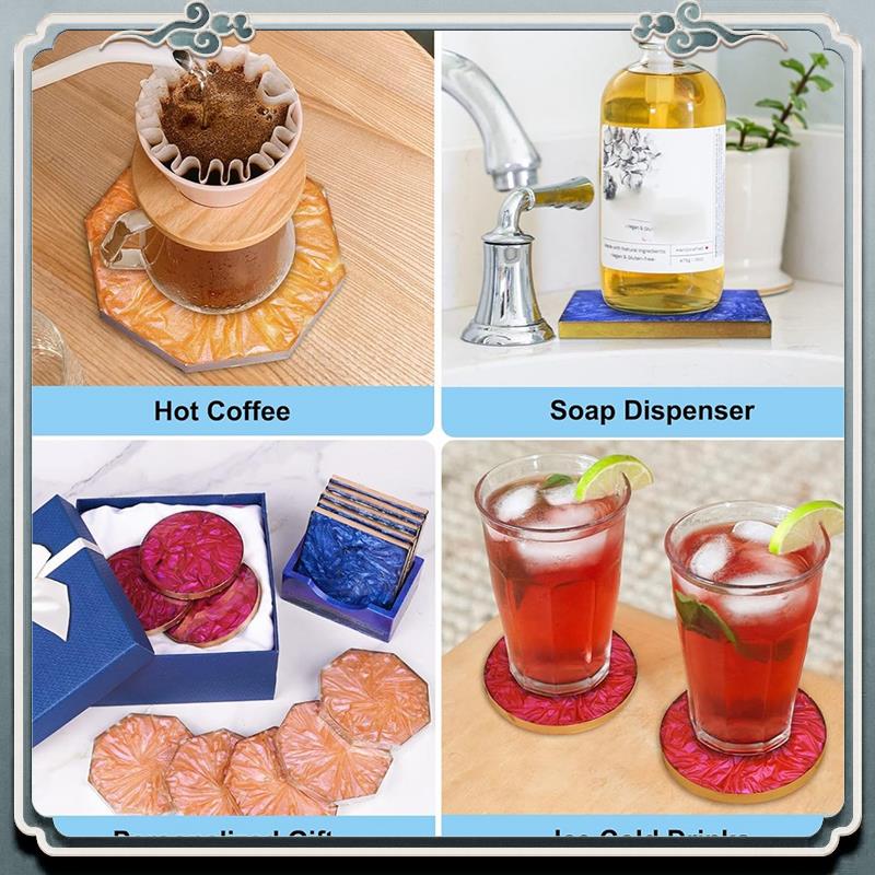 Durable 18 Pcs Coaster Resin M - Coaster Mold Square ulasan dan harga