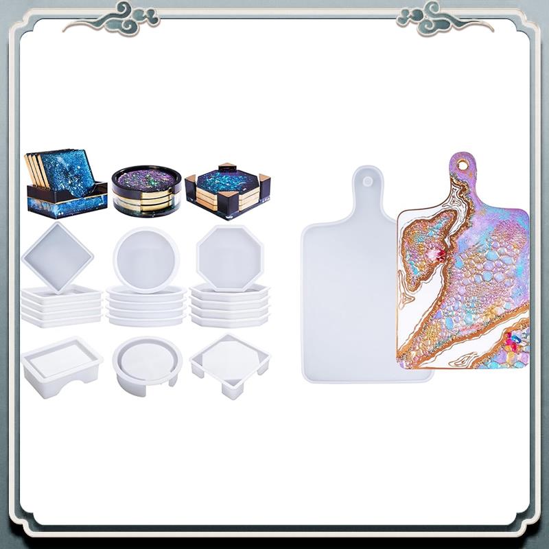 Durable 18 Pcs Coaster Resin M - Coaster Mold Square ulasan dan harga