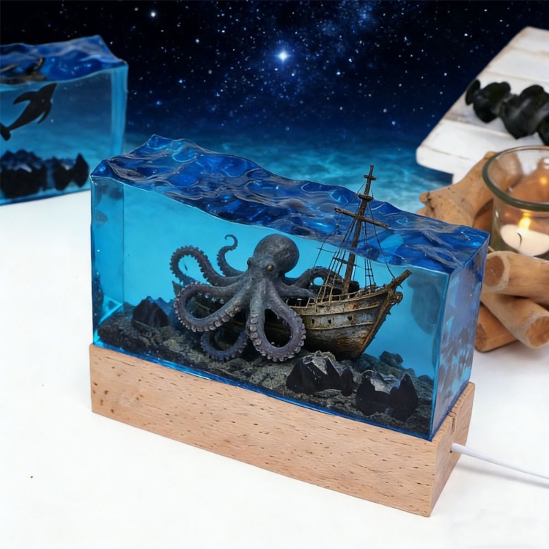 DIY Resin Craft Light Underwat - Resin Art Light ulasan dan harga