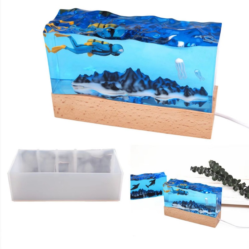 DIY Resin Craft Light Underwat - Resin Art Light ulasan dan harga