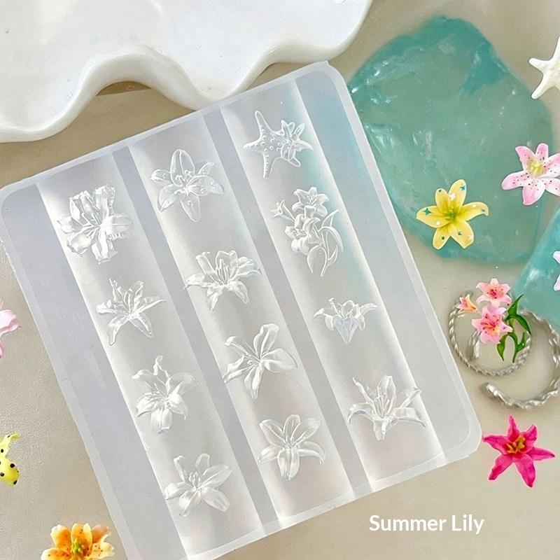 3D Silicone Flower Nail Art Ca - Resin Art Template ulasan dan harga
