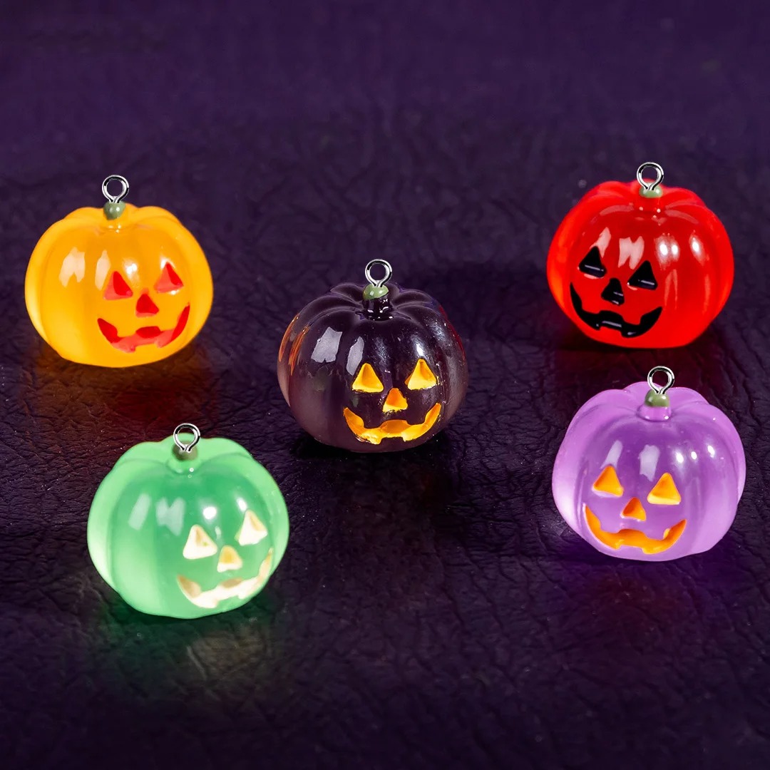 5Pcs Kawaii Luminous Pumpkin R - Resin Art Light ulasan dan harga