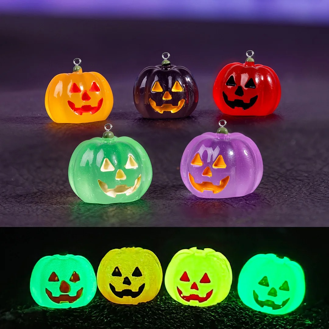 5Pcs Kawaii Luminous Pumpkin R - Resin Art Light ulasan dan harga