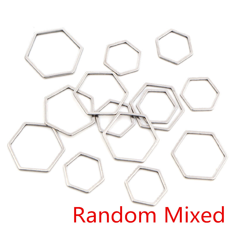 20pcs 3 Size Polygon Charm Gol - Bezels Pendant Resin ulasan dan harga