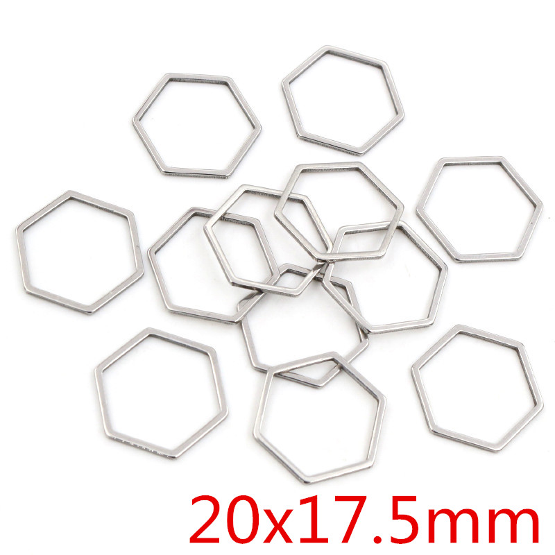 20pcs 3 Size Polygon Charm Gol - Bezels Pendant Resin ulasan dan harga