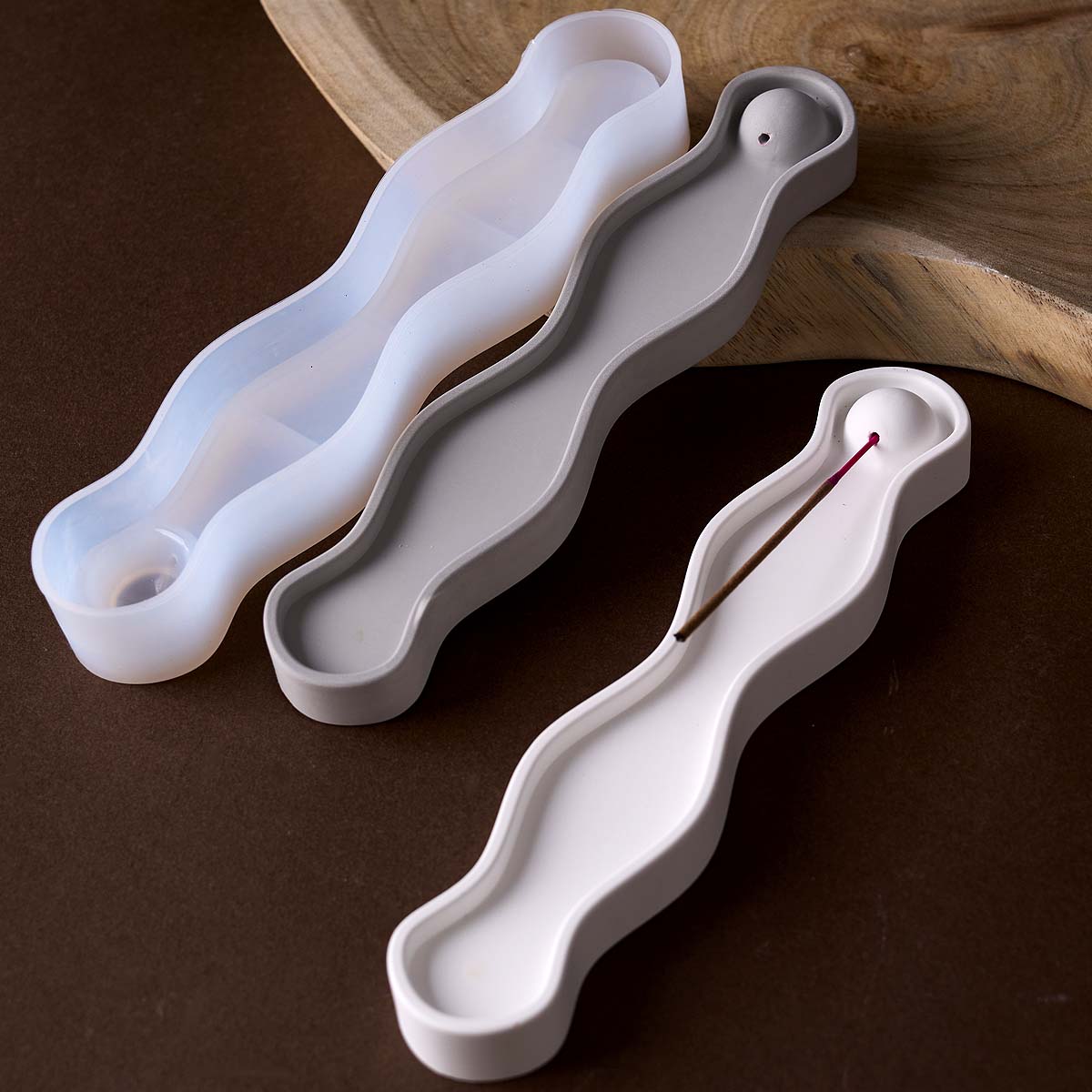 Wave Long Incense Insert Tray  - Resin Art Tray ulasan dan harga