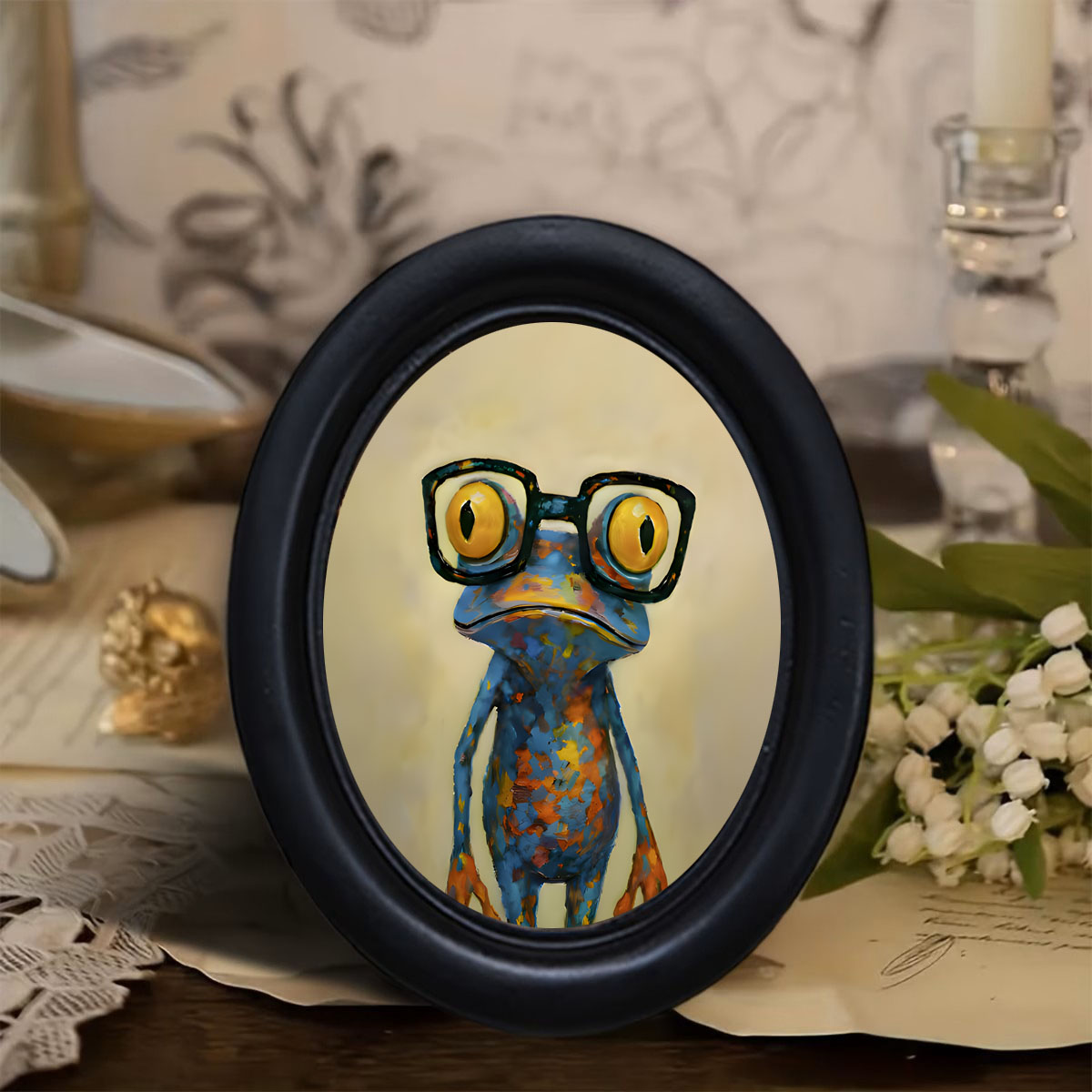 1 Piece of Trendy Frog-Pattern - Resin Art Frame ulasan dan harga