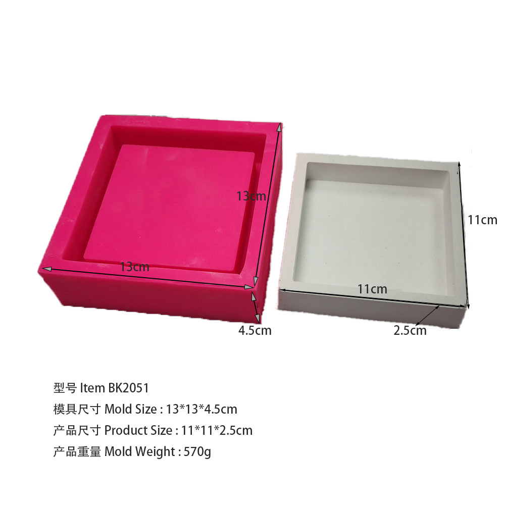 Large Square Tray Molds Thick  - Coaster Mold Square ulasan dan harga