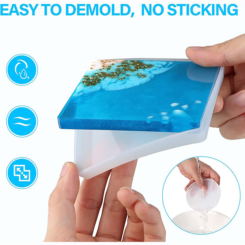 Round Square Coaster Silicone  - Coaster Mold Square ulasan dan harga