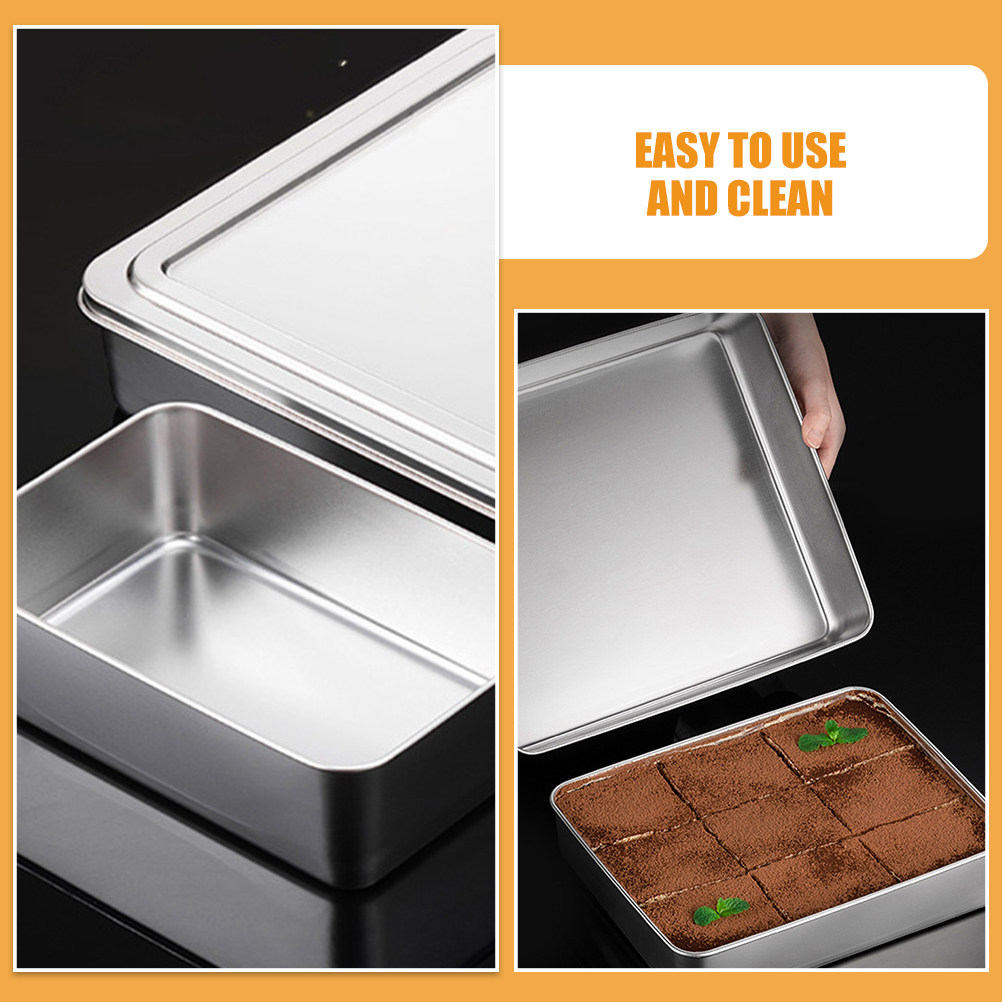 2Pcs Rectangle Stainless Steel - Tray Mold Rectangle ulasan dan harga