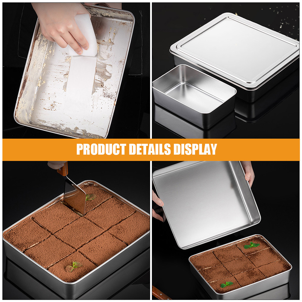 2Pcs Rectangle Stainless Steel - Tray Mold Rectangle ulasan dan harga
